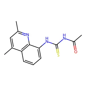 N-[(2,4-dimethylquinolin-8-yl)carbamothioyl]acetamide structure