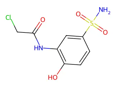 2-chloro-N-(2-hydroxy-5-sulfamoylphenyl)acetamide structure