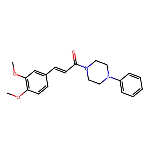 (2E)-3-(3,4-dimethoxyphenyl)-1-(4-phenylpiperazin-1-yl)prop-2-en-1-one structure