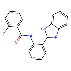 N-[2-(1H-benzimidazol-2-yl)phenyl]-2-iodobenzamide structure