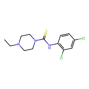 N-(2,4-dichlorophenyl)-4-ethylpiperazine-1-carbothioamide structure