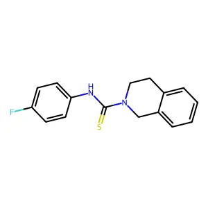 N-(4-fluorophenyl)-3,4-dihydroisoquinoline-2(1H)-carbothioamide structure
