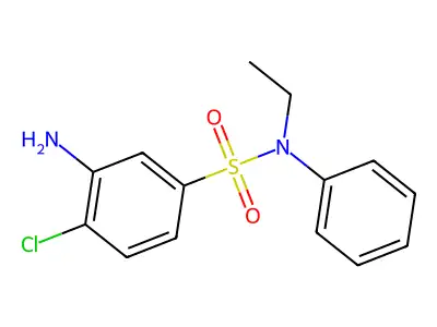 3-Amino-4-chloro-N-ethyl-N-phenylbenzenesulfonamide structure