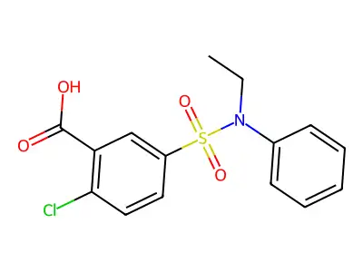 2-Chloro-5-[ethyl(phenyl)sulfamoyl]benzoic acid structure