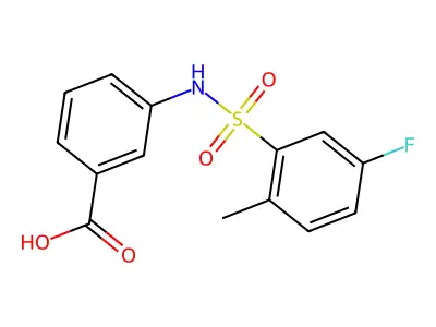3-(5-Fluoro-2-methylbenzenesulfonamido)benzoic acid structure