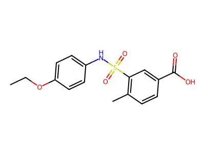3-[(4-Ethoxyphenyl)sulfamoyl]-4-methylbenzoic acid structure