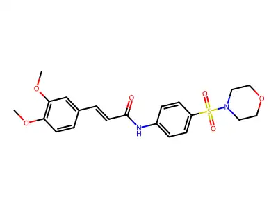 (E)-3-(3,4-dimethoxyphenyl)-N-(4-(morpholinosulfonyl)phenyl)acrylamide structure