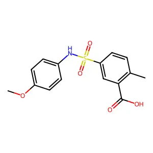 5-[(4-Methoxyphenyl)sulfamoyl]-2-methylbenzoic acid structure