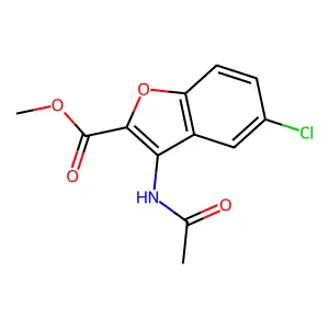 Methyl 3-acetamido-5-chloro-1-benzofuran-2-carboxylate structure