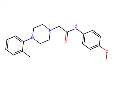 N-(4-methoxyphenyl)-2-[4-(2-methylphenyl)piperazin-1-yl]acetamide structure
