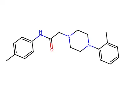 N-(4-methylphenyl)-2-[4-(2-methylphenyl)piperazin-1-yl]acetamide structure