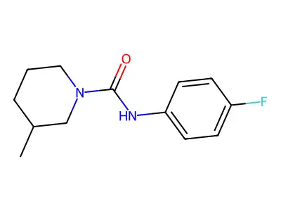 N-(4-fluorophenyl)-3-methylpiperidine-1-carboxamide structure