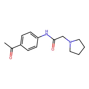 N-(4-acetylphenyl)-2-(pyrrolidin-1-yl)acetamide structure
