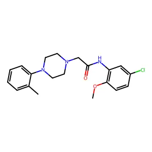 N-(5-chloro-2-methoxyphenyl)-2-[4-(2-methylphenyl)piperazin-1-yl]acetamide structure