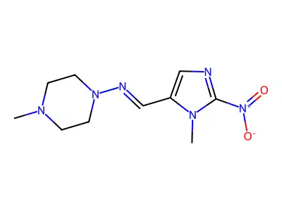 1-(3-Methyl-2-nitro-imidazol-4-yl)-n-(4-methylpiperazin-1-yl)methanimine structure
