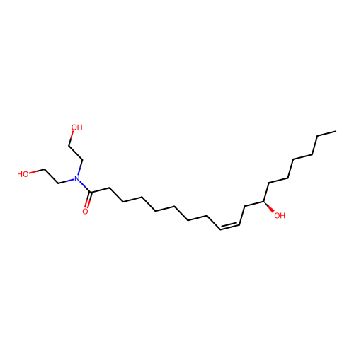Ricinoleic diethanolamide structure