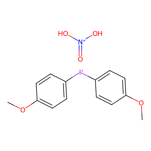Iodonium, bis(p-methoxyphenyl)-nitrate structure