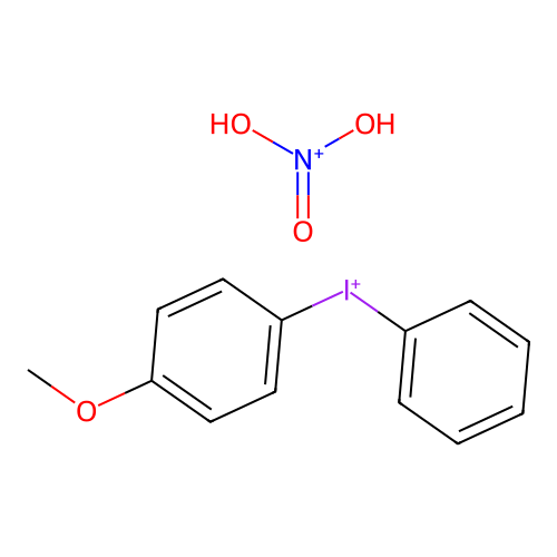 Iodonium, (p-methoxyphenyl)phenyl-nitrate structure