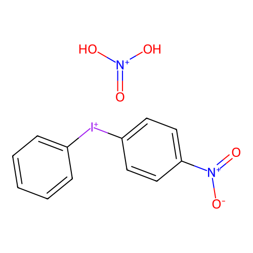 Iodonium, (p-nitrophenyl)phenyl-nitrate structure