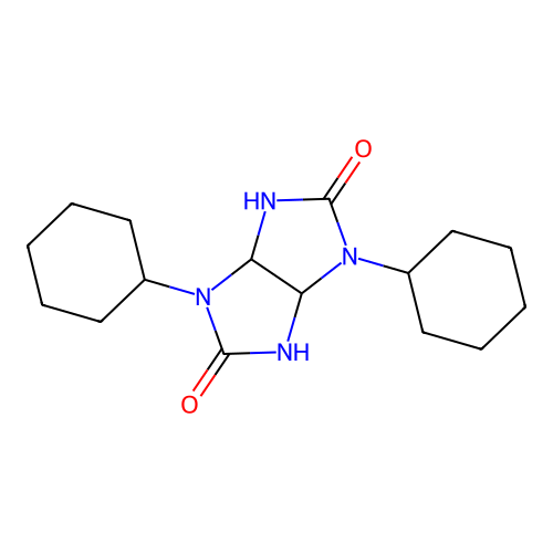 1,4-Dicyclohexyl-tetrahydro-imidazo[4,5-d]imidazole-2,5-dione structure