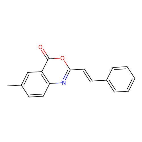 6-Methyl-2-(2-phenylethenyl)-3,1-benzoxazin-4-one structure