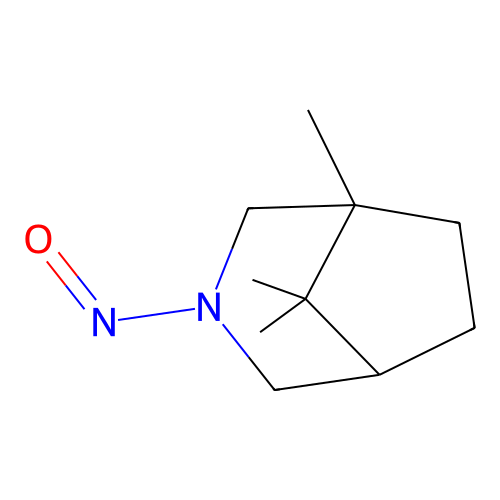 3-Azabicyclo[3.2.1]octane, 1,8,8-trimethyl-3-nitroso- structure