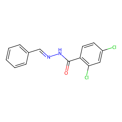 n'-Benzylidene-2,4-dichlorobenzohydrazide structure