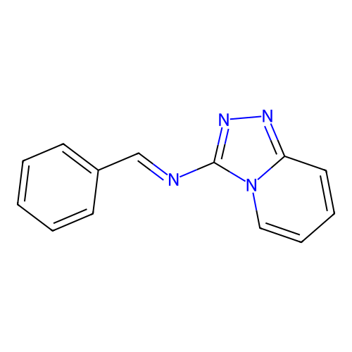 (E)-1-phenyl-N-([1,2,4]triazolo[4,3-a]pyridin-3-yl)methanimine structure
