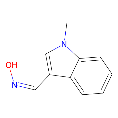 1-methyl-1H-indole-3-carbaldehyde oxime structure