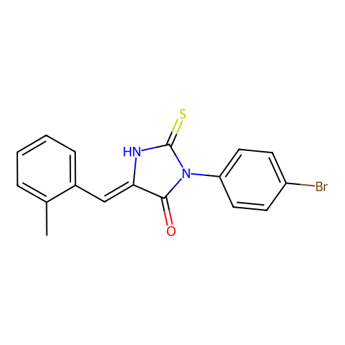 4-Imidazolidinone, 3-(4-bromophenyl)-5-((2-methylphenyl)methylene)-2-thioxo- structure