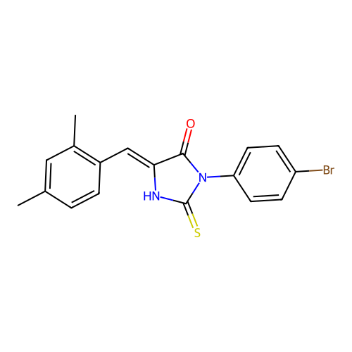 4-Imidazolidinone, 3-(4-bromophenyl)-5-((2,4-dimethylphenyl)methylene)-2-thioxo- structure