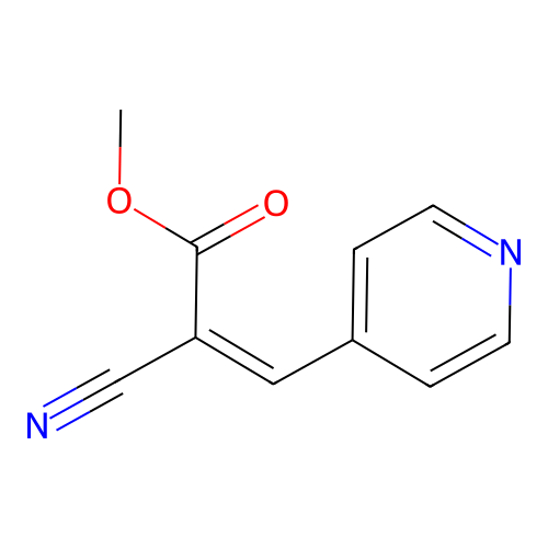 Methyl 2-cyano-3-(pyridin-4-YL)-prop-2-enoate structure