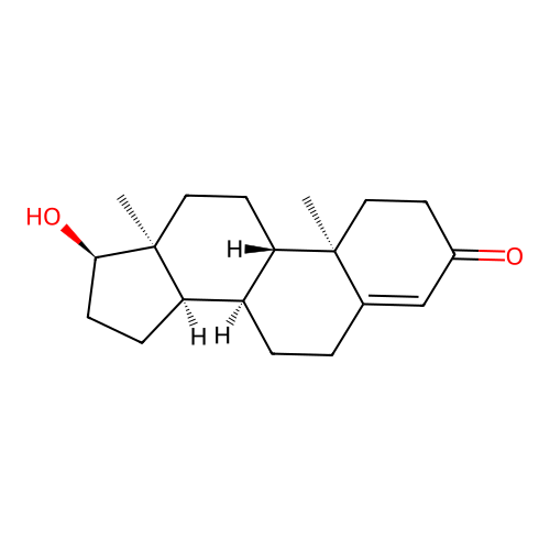 (8R,9S,10R,13S,14R,17R)-17-hydroxy-10,13-dimethyl-1,2,6,7,8,9,11,12,14,15,16,17-dodecahydrocyclopenta[a]phenanthren-3-one structure