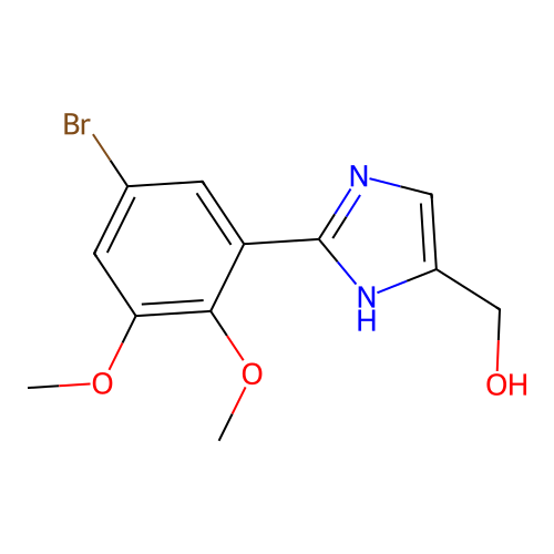 [2-(5-bromo-2,3-dimethoxyphenyl)-1H-imidazol-5-yl]methanol structure