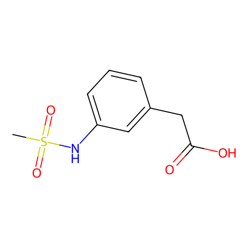 (3-((Methylsulfonyl)amino)phenyl)acetic acid structure