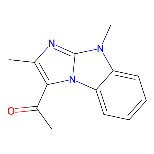 1-(2,9-dimethyl-9H-imidazo[1,2-a]benzimidazol-3-yl)ethanone structure