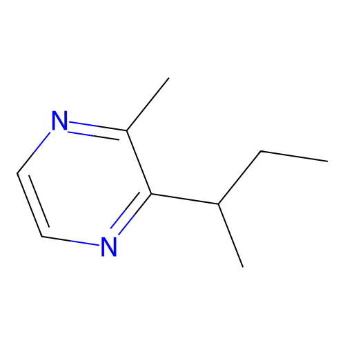 Pyrazine, 2-methyl-3-(1-methylpropyl) structure