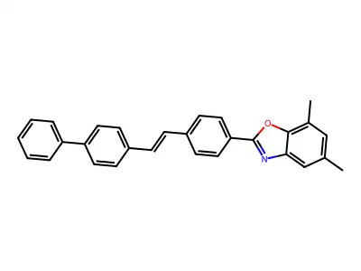 5,7-Dimethyl-2-[4-[2-(4-phenylphenyl)ethenyl]phenyl]-1,3-benzoxazole structure