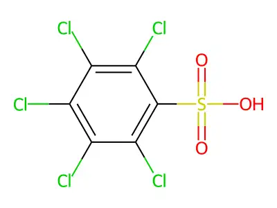 2,3,4,5,6-Pentachlorobenzenesulfonic acid structure