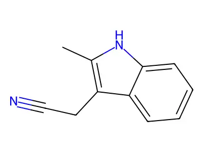 2-(2-methyl-1H-indol-3-yl)acetonitrile structure
