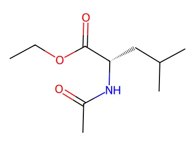 Ethyl 2-acetamido-4-methylpentanoate structure
