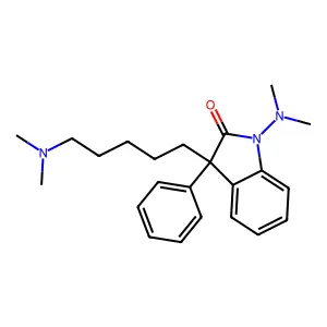 2-Indolinone, 1-(dimethylamino)-3-(5-(dimethylamino)pentyl)-3-phenyl- structure