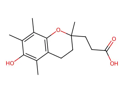2,5,7,8-Tetramethyl-2-(2'-carboxyethyl)-6-hydroxychroman structure
