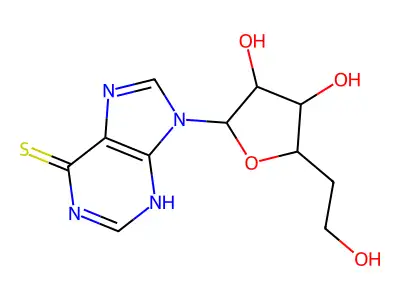 9-(5-Deoxyhexofuranosyl)-3,9-dihydro-6H-purine-6-thione structure