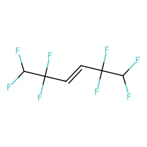 1,1,2,2,5,5,6,6-Octafluorohex-3-ene structure