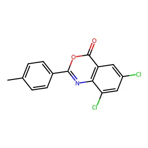 6,8-dichloro-2-(4-methylphenyl)-4H-3,1-benzoxazin-4-one structure