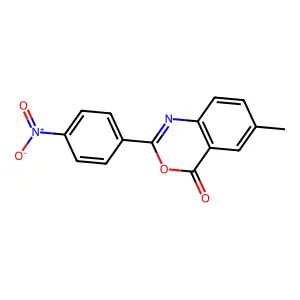 6-Methyl-2-(4-nitrophenyl)-4H-3,1-benzoxazin-4-one structure