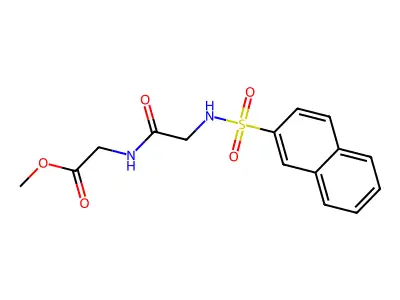 Methyl 2-[[2-(naphthalen-2-ylsulfonylamino)acetyl]amino]acetate structure