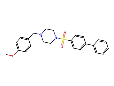 1-([1,1'-Biphenyl]-4-sulfonyl)-4-[(4-methoxyphenyl)methyl]piperazine structure