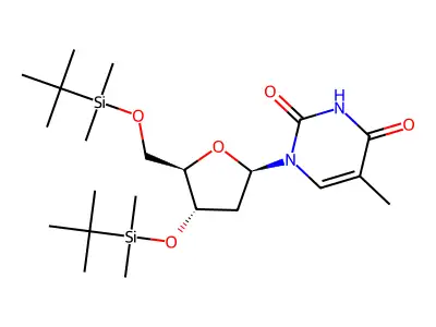 3',5'-BIS-O-(T-BUTYLDIMETHYLSILYL)THYMIDINE structure